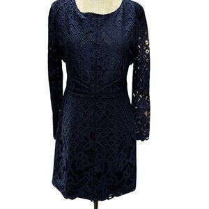 Cupcakes and Cashmere "Spence" Navy Lace Dress – Size 10